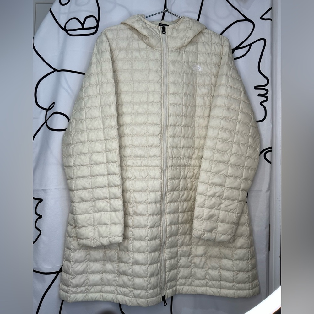 The North Face Thermoball Eco Women's Off-White Puffer Parka Jacket XXL